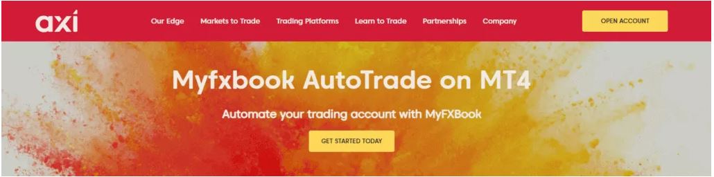AxiTrader Nền tảng giao dịch tự động Myfxbook
