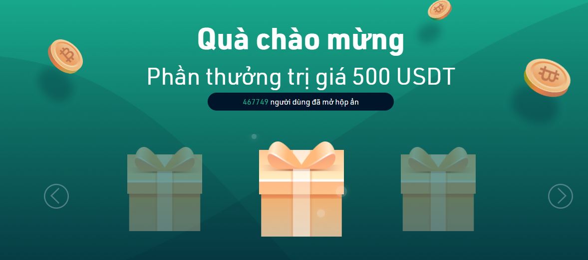 Nhận quà 500 USDT cho người mới