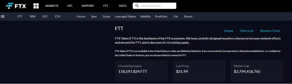 Đánh giá FTX - Chi tiết FTT Token