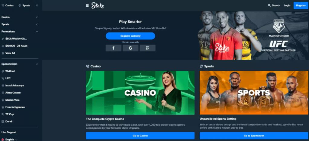 Stake casino - Một trong những Sòng bạc Ethereum tốt nhất