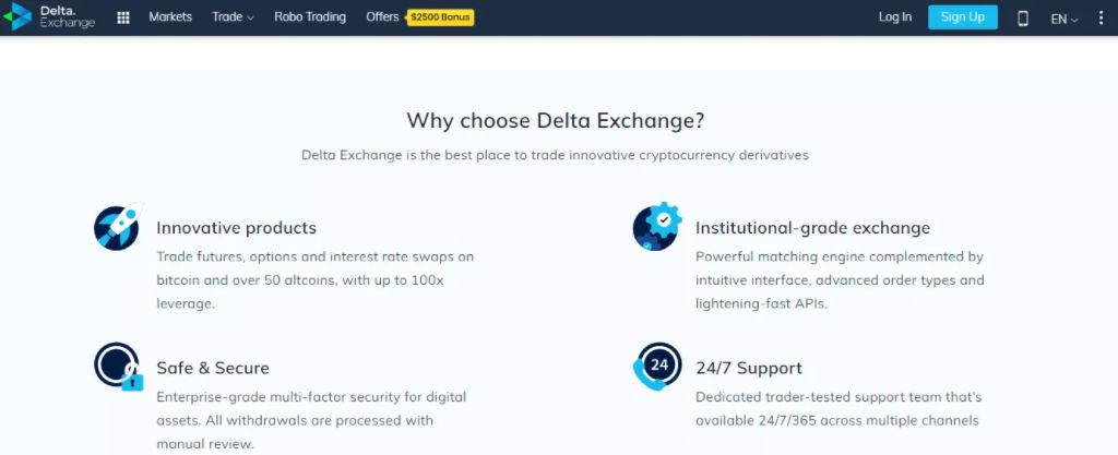 Tại sao nên chọn Delta Exchange?