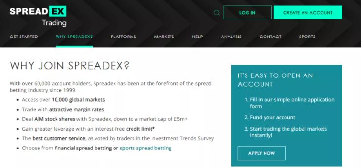 Tại sao tham gia Spreadex?