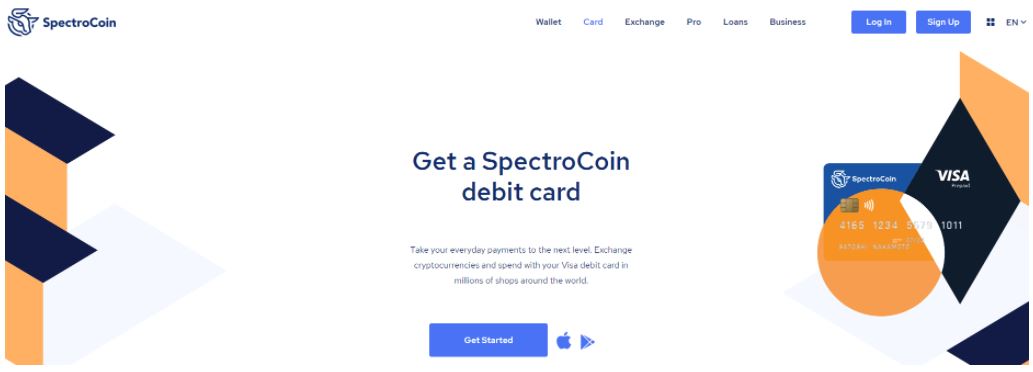 Thẻ ghi nợ SpectroCoin