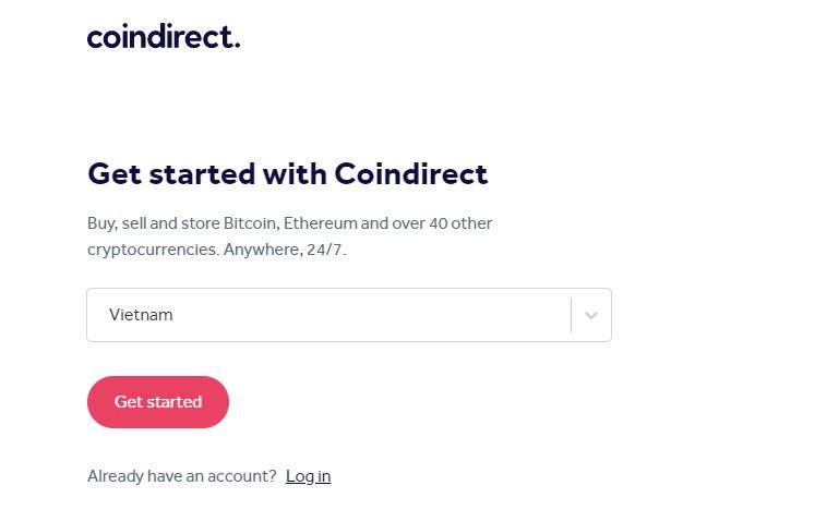 Quy trình đăng ký Coindirect