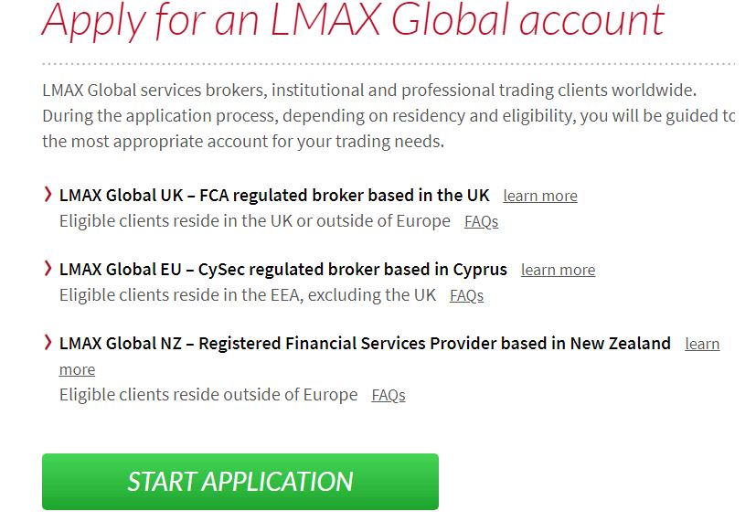 Tạo tài khoản với LMAX