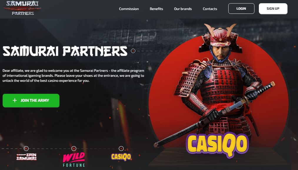 Chương trình liên kết Spin Samurai Casino