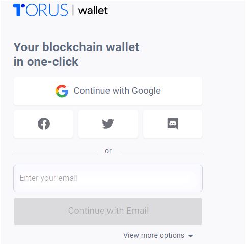 Bắt đầu với Torus Wallet