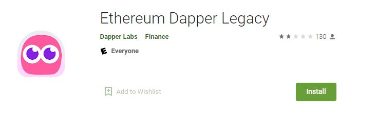 Ứng dụng di động Dapper Wallet