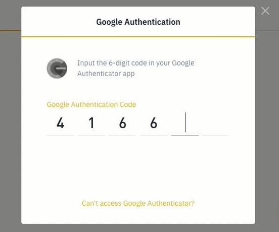 bật Google Authentication