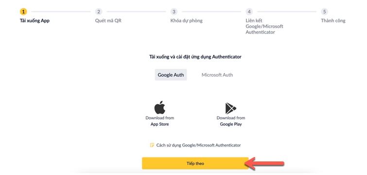 Download ứng dụng Authenticator