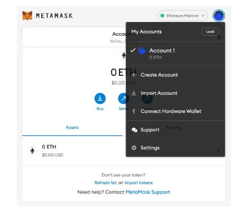Tạo tài khoản MetaMask