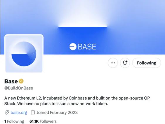 Kênh mạng xã hội Coinbase Base