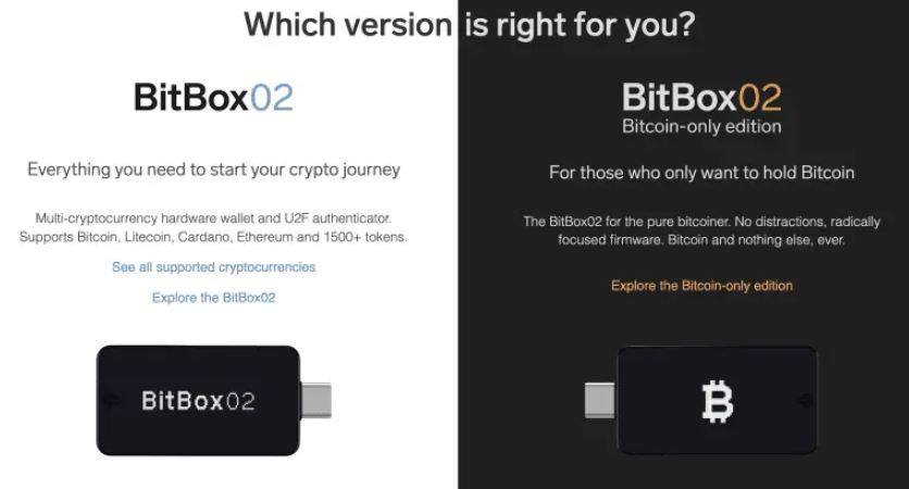 Thông số kỹ thuật BitBox02
