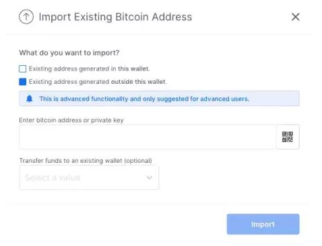 Nhập địa chỉ Bitcoin