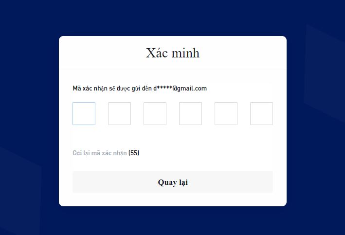 Xác minh email coinstore