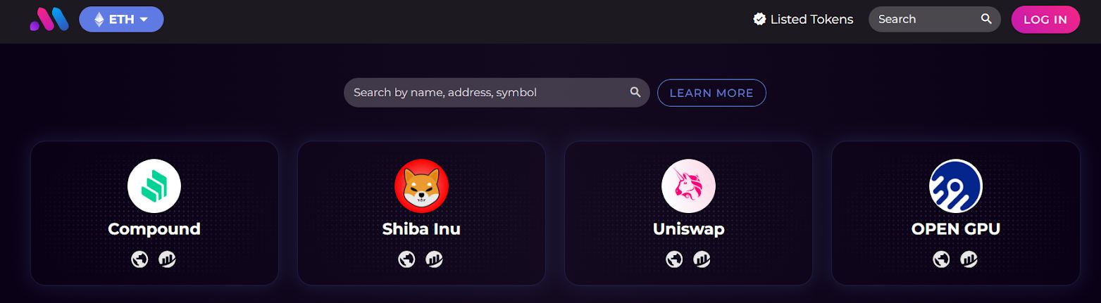Bubblemaps là gì? Công cụ trực quan hóa dữ liệu blockchain 1 Chọn token hoặc NFT cần phân tích
